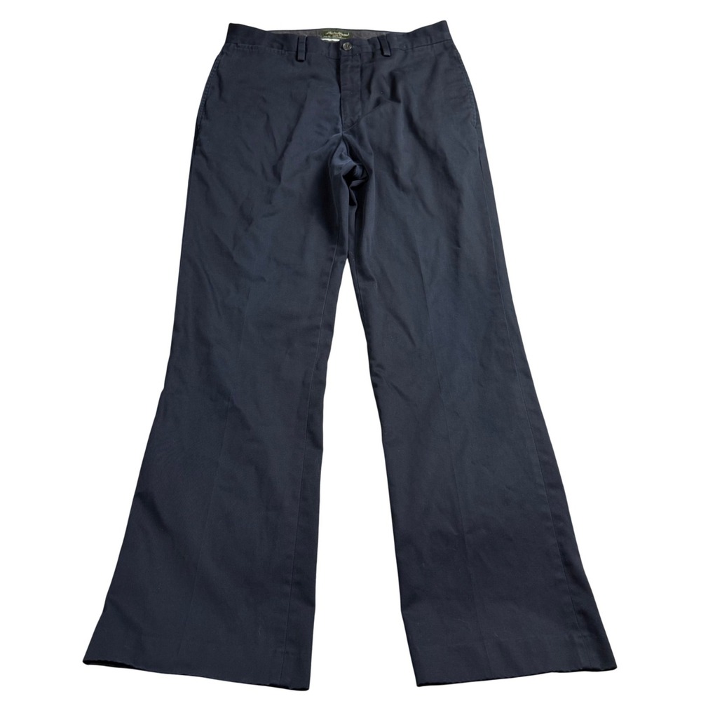 Eddie Bauer Chino Pants Mens Tall 34x34 Slim Fit Blue Wrinkle Stain Resistant